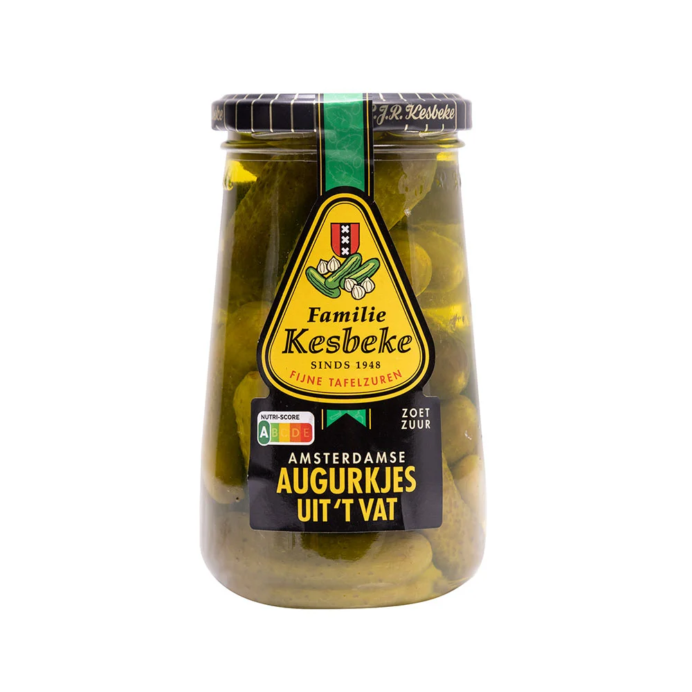 Kesbeke Augurkjes uit ’t vat 370 ml