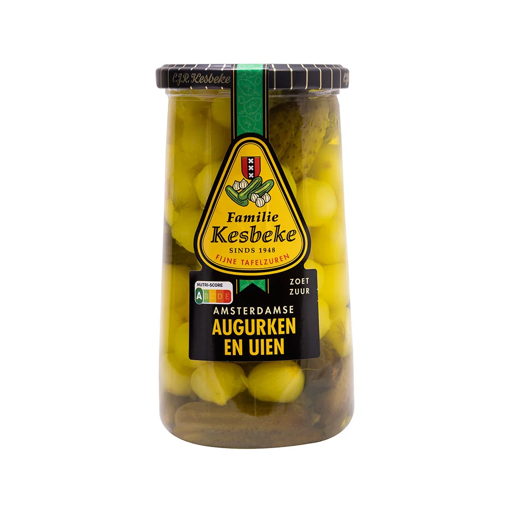 Kesbeke Augurken en uien 720 ml